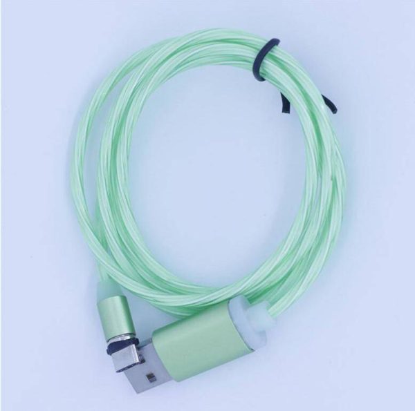Flowing Light Magnetic USB Charging Cable, Micro usb Cable & USB Type C Cable LED Glow Magnet Charger For iPhone X 8 7 6 - Image 5