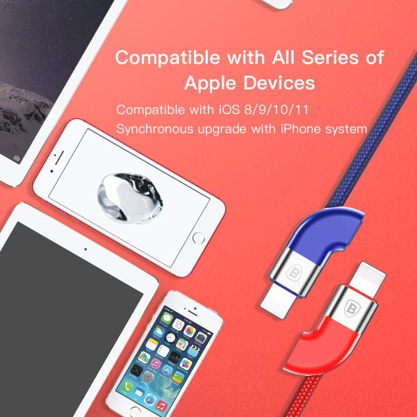 Baseus Couple Magnetic USB Cable For iPhone X 8 7  iPad Air Mini Fast Data Sync Charging Charger For iPhone - Image 5