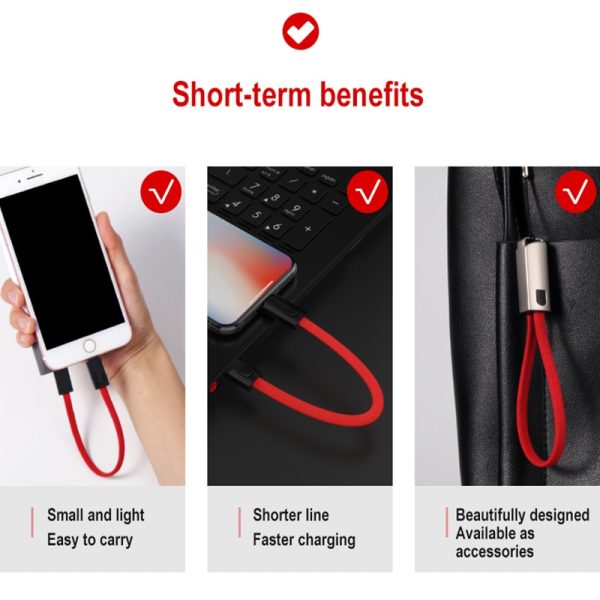 Portable Keychain USB Data cable for iPhone Micro USB Type C Fast Charging Mobile Phone Charger Cable for Samsung Galaxy Xiaomi - Image 4
