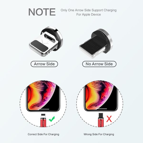 FLOVEME 1M Magnetic Charge Cable , Micro USB Cable For iPhone XR XS Max X Magnet Charger USB Type C Cable LED Charging Wire Cord - Image 5