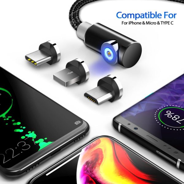 2m Magnetic Cable Micro USB Type C Adapter Charger Fast Charging For Magnet  Cord - Image 5