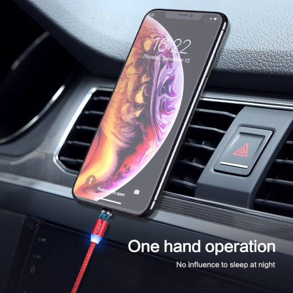 FLOVEME 1M Magnetic Charge Cable , Micro USB Cable For iPhone XR XS Max X Magnet Charger USB Type C Cable LED Charging Wire Cord - Image 4