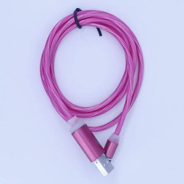 Flowing Light Magnetic USB Charging Cable, Micro usb Cable & USB Type C Cable LED Glow Magnet Charger For iPhone X 8 7 6 - Image 4