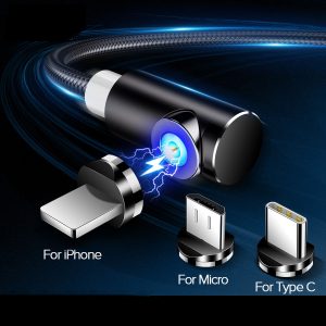 2m Magnetic Cable Micro USB Type C Adapter Charger Fast Charging For Magnet  Cord