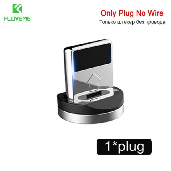 FLOVEME 1M Magnetic Charge Cable , Micro USB Cable For iPhone XR XS Max X Magnet Charger USB Type C Cable LED Charging Wire Cord - Image 11