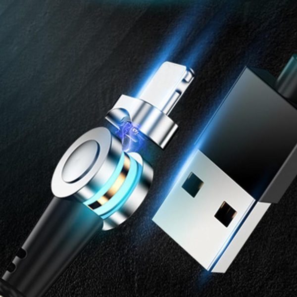Rotate 180 degree Magnetic USB Cable 5A Fast Charging USB C Charger Micro USB Type c Cable For Xiaomi mi Huawei - Image 4