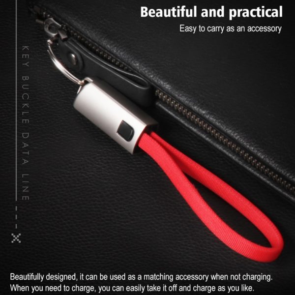 Portable Keychain USB Data cable for iPhone Micro USB Type C Fast Charging Mobile Phone Charger Cable for Samsung Galaxy Xiaomi - Image 3