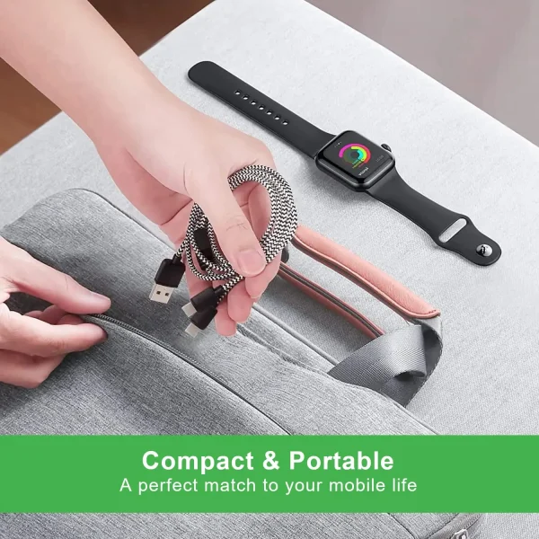 New woven four in one watch wireless charging mobile phone charging cable data cable multiple connectors to choose from - Image 5