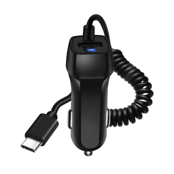 Car Charger With USB Cable Mobile Phone Charger For iphone 11 7 Samsung S10 Xiaomi Micro USB Type C Cable Fast Car Phone Charger - Image 8